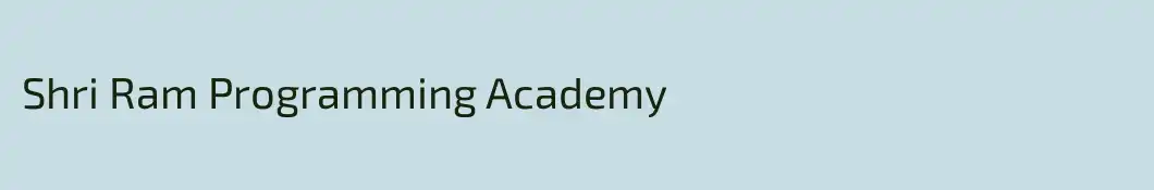 Shri Ram Programming Academy